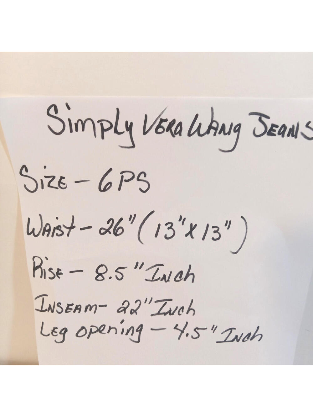 Simply Vera Wang Y2K Skinny Light Denim Jeans Girls 6PS Blue Classic Comfy Fit - Picture 8 of 9